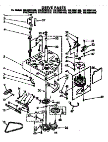 Drive Parts parts for Kenmore Washer 110.72981110 (11072981110, 110 72981110) from AppliancePartsPros.com