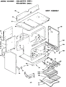 Body Assembly parts for Kenmore Range 628.6257810 (6286257810, 628 6257810) from AppliancePartsPros.com
