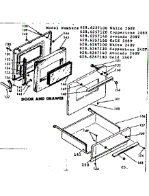Door And Drawer parts for Kenmore Range 628.6267140 (6286267140, 628 6267140) from AppliancePartsPros.com
