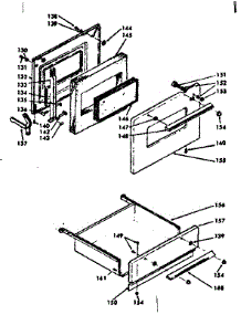 Door And Drawer parts for Kenmore Range 628.6267240 (6286267240, 628 6267240) from AppliancePartsPros.com