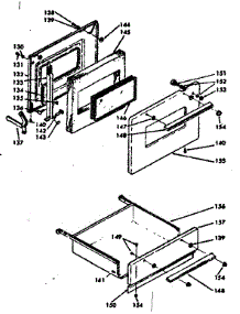 Door And Drawer parts for Kenmore Range 628.6267340 (6286267340, 628 6267340) from AppliancePartsPros.com
