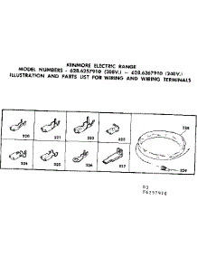 Wiring And Wiring Terminals parts for Kenmore Range 628.6267910 (6286267910, 628 6267910) from AppliancePartsPros.com
