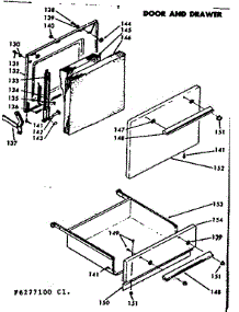 Door And Drawer parts for Kenmore Range 628.6277140 (6286277140, 628 6277140) from AppliancePartsPros.com