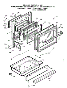 Door And Drawer parts for Kenmore Range 628.6278311 (6286278311, 628 6278311) from AppliancePartsPros.com