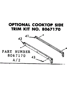 Optional Trim Kit parts for Kenmore Range 628.6287120 (6286287120, 628 6287120) from AppliancePartsPros.com
