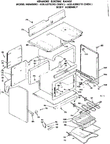 Body Assembly parts for Kenmore Range 628.6288310 (6286288310, 628 6288310) from AppliancePartsPros.com