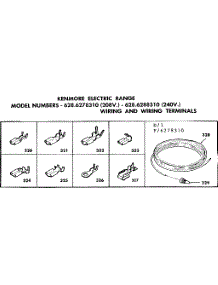 Wiring And Wiring Terminals parts for Kenmore Range 628.6288310 (6286288310, 628 6288310) from AppliancePartsPros.com
