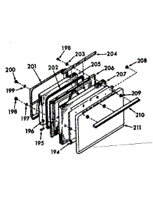 Oven Door Section parts for Kenmore Range 103.7337240 (1037337240, 103 7337240) from AppliancePartsPros.com