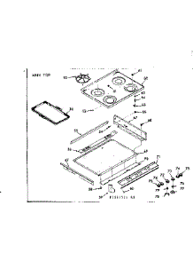 Main Top parts for Kenmore Range 103.7347561 (1037347561, 103 7347561) from AppliancePartsPros.com