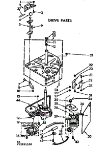 Drive Parts parts for Kenmore Washer 110.73891600 (11073891600, 110 73891600) from AppliancePartsPros.com