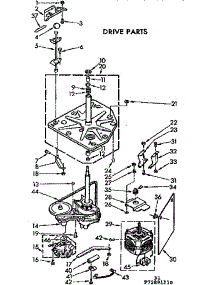 Drive Parts parts for Kenmore Washer 110.73891610 (11073891610, 110 73891610) from AppliancePartsPros.com