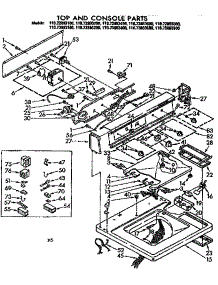 Top And Console Parts parts for Kenmore Washer 110.73893800 (11073893800, 110 73893800) from AppliancePartsPros.com
