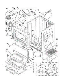 Cabinet parts for Kenmore Dryer 110.73932100 (11073932100, 110 73932100) from AppliancePartsPros.com