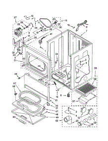 Cabinet parts for Kenmore Dryer 110.73932101 (11073932101, 110 73932101) from AppliancePartsPros.com