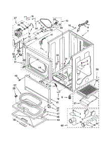 Cabinet parts for Kenmore Dryer 110.73932102 (11073932102, 110 73932102) from AppliancePartsPros.com