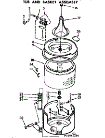 Tub, Basket, And Agitator parts for Kenmore Washer 110.73940100 (11073940100, 110 73940100) from AppliancePartsPros.com