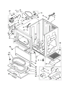 Cabinet parts for Kenmore Dryer 110.73942101 (11073942101, 110 73942101) from AppliancePartsPros.com