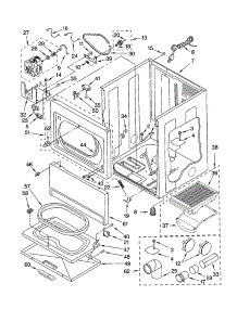 Cabinet parts for Kenmore Dryer 110.73952100 (11073952100, 110 73952100) from AppliancePartsPros.com