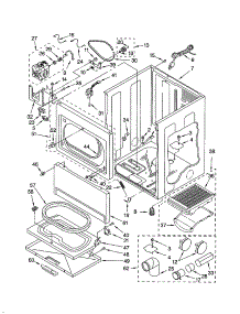 Cabinet parts for Kenmore Dryer 110.73952101 (11073952101, 110 73952101) from AppliancePartsPros.com