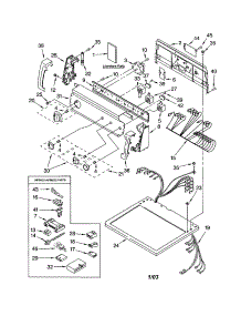 Top And Console parts for Kenmore Dryer 110.73954102 (11073954102, 110 73954102) from AppliancePartsPros.com