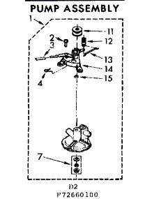 Pump Assembly parts for Kenmore Washer 110.72660600 (11072660600, 110 72660600) from AppliancePartsPros.com