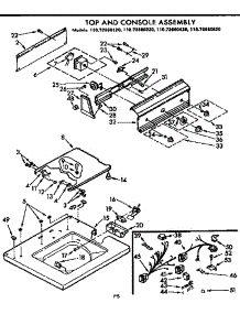 Top And Console Assembly parts for Kenmore Washer 110.72660620 (11072660620, 110 72660620) from AppliancePartsPros.com