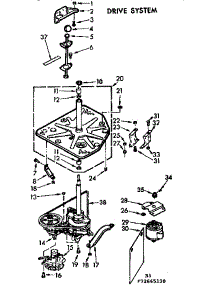 Drive System parts for Kenmore Washer 110.72665130 (11072665130, 110 72665130) from AppliancePartsPros.com
