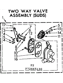 Two Way Valve Assembly, Suds parts for Kenmore Washer 110.72665130 (11072665130, 110 72665130) from AppliancePartsPros.com