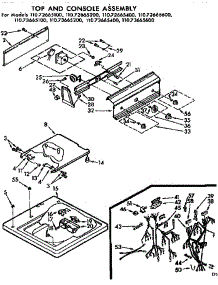 Top And Console Assembly parts for Kenmore Washer 110.72665200 (11072665200, 110 72665200) from AppliancePartsPros.com