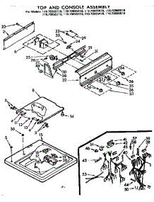 Top And Console Assembly parts for Kenmore Washer 110.72665210 (11072665210, 110 72665210) from AppliancePartsPros.com