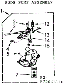 Suds Pump Assembly parts for Kenmore Washer 110.72665210 (11072665210, 110 72665210) from AppliancePartsPros.com
