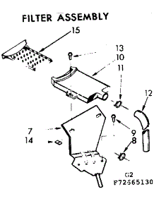Filter Assembly parts for Kenmore Washer 110.72665230 (11072665230, 110 72665230) from AppliancePartsPros.com