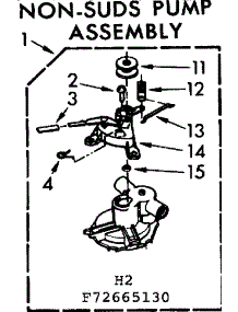 Non-Suds Pump Assembly parts for Kenmore Washer 110.72665230 (11072665230, 110 72665230) from AppliancePartsPros.com