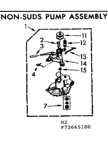 Non-Suds Pump Assembly parts for Kenmore Washer 110.72665400 (11072665400, 110 72665400) from AppliancePartsPros.com