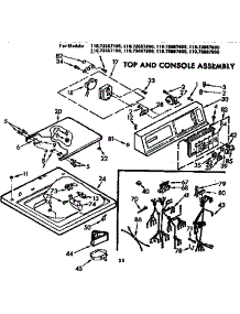 Top And Console Assembly parts for Kenmore Washer 110.72667400 (11072667400, 110 72667400) from AppliancePartsPros.com