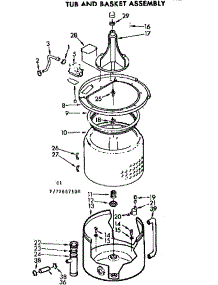 Tub And Basket Assembly parts for Kenmore Washer 110.72667600 (11072667600, 110 72667600) from AppliancePartsPros.com