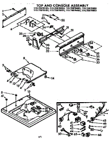 Top And Console Assembly parts for Kenmore Washer 110.72670100 (11072670100, 110 72670100) from AppliancePartsPros.com