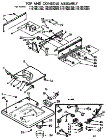 Top And Console Assembly parts for Kenmore Washer 110.72675600 (11072675600, 110 72675600) from AppliancePartsPros.com