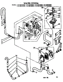 Water System parts for Kenmore Washer 110.72676100 (11072676100, 110 72676100) from AppliancePartsPros.com