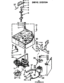 Drive System parts for Kenmore Washer 110.72680120 (11072680120, 110 72680120) from AppliancePartsPros.com