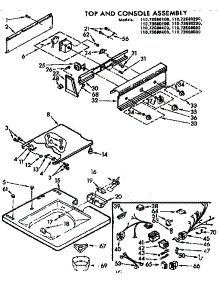 Top And Console Assembly parts for Kenmore Washer 110.72680400 (11072680400, 110 72680400) from AppliancePartsPros.com
