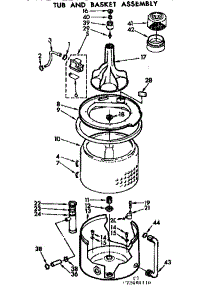 Tub And Basket Assembly parts for Kenmore Washer 110.72680410 (11072680410, 110 72680410) from AppliancePartsPros.com