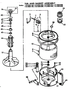 Tub And Basket Assembly parts for Kenmore Washer 110.72691400 (11072691400, 110 72691400) from AppliancePartsPros.com