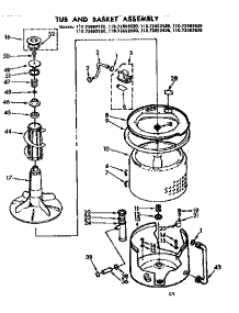 Tub And Basket Assembly parts for Kenmore Washer 110.72692120 (11072692120, 110 72692120) from AppliancePartsPros.com