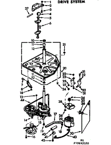 Drive System parts for Kenmore Washer 110.72692400 (11072692400, 110 72692400) from AppliancePartsPros.com