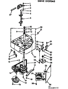 Drive Systems parts for Kenmore Washer 110.73785110 (11073785110, 110 73785110) from AppliancePartsPros.com