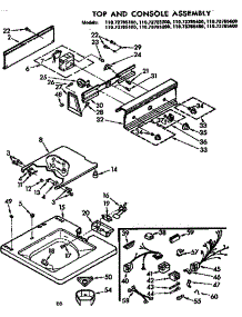 Top And Console Assembly parts for Kenmore Washer 110.73785200 (11073785200, 110 73785200) from AppliancePartsPros.com
