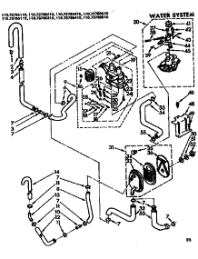 Water System parts for Kenmore Washer 110.73785410 (11073785410, 110 73785410) from AppliancePartsPros.com