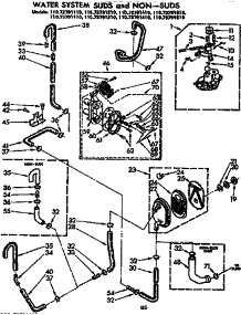 Water System Suds And Non-Suds parts for Kenmore Washer 110.73791210 (11073791210, 110 73791210) from AppliancePartsPros.com