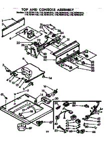 Top And Console Assembly parts for Kenmore Washer 110.73791610 (11073791610, 110 73791610) from AppliancePartsPros.com
